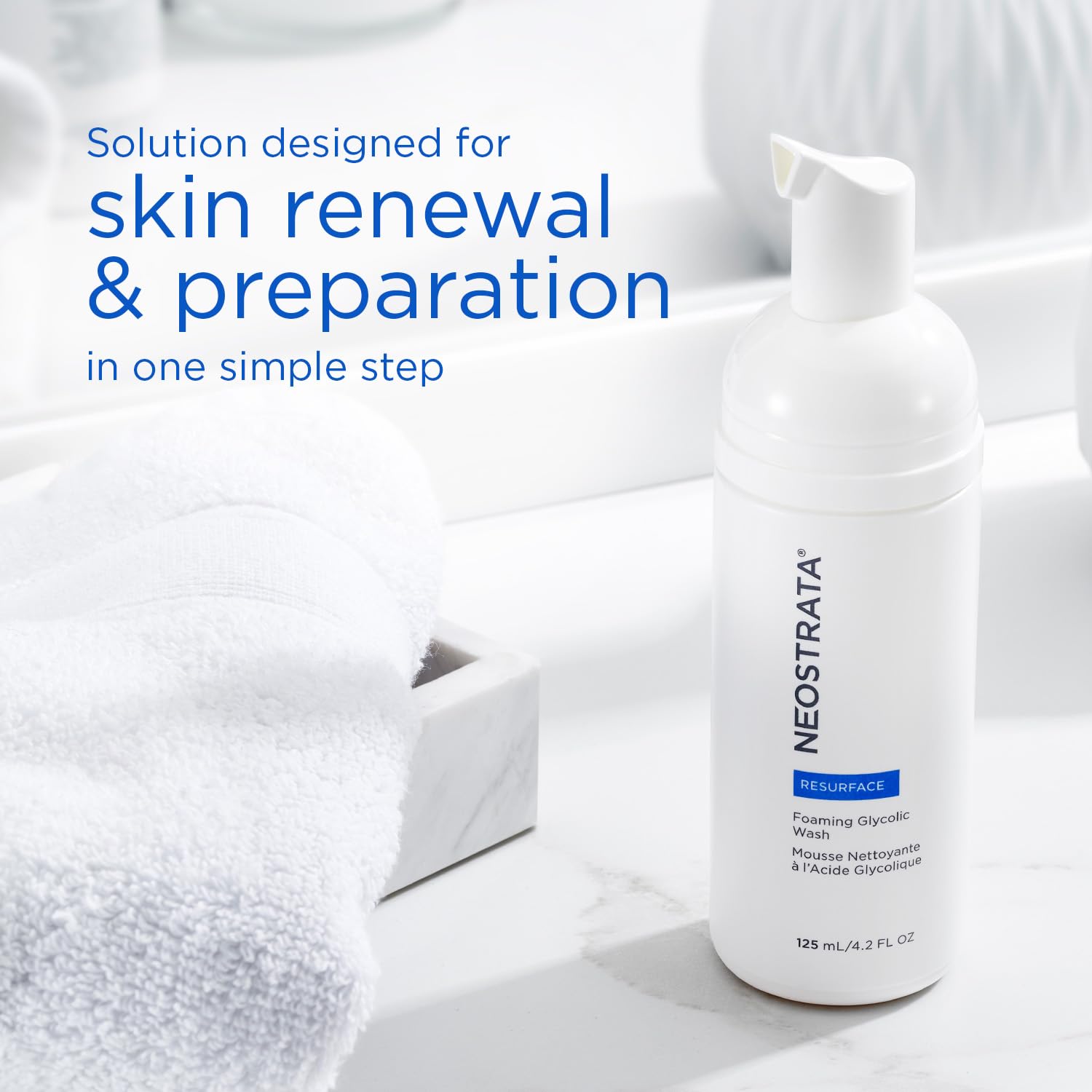 NEOSTRATA compact bottle packed in a toiletry bag for travel