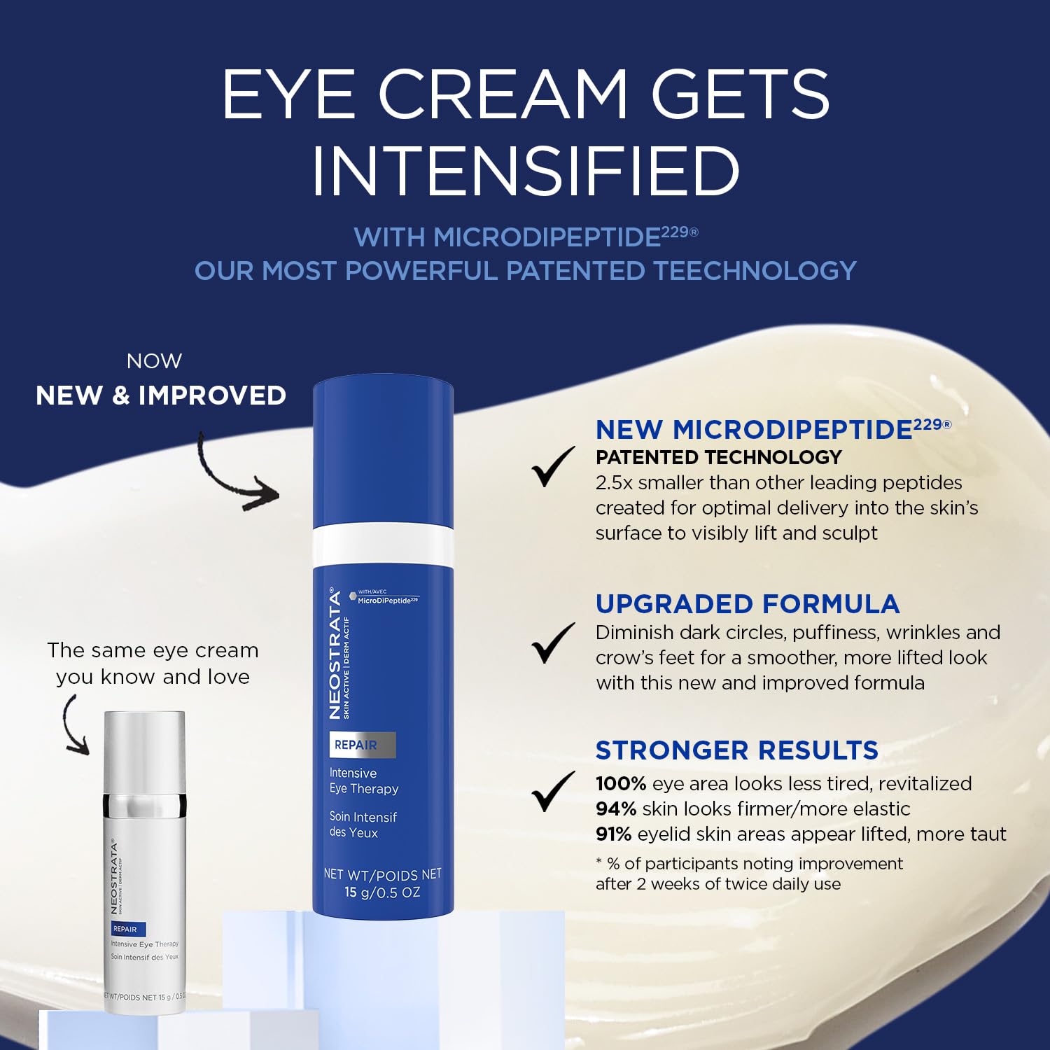 NEOSTRATA hyaluronic acid droplet illustrating instant plumping
