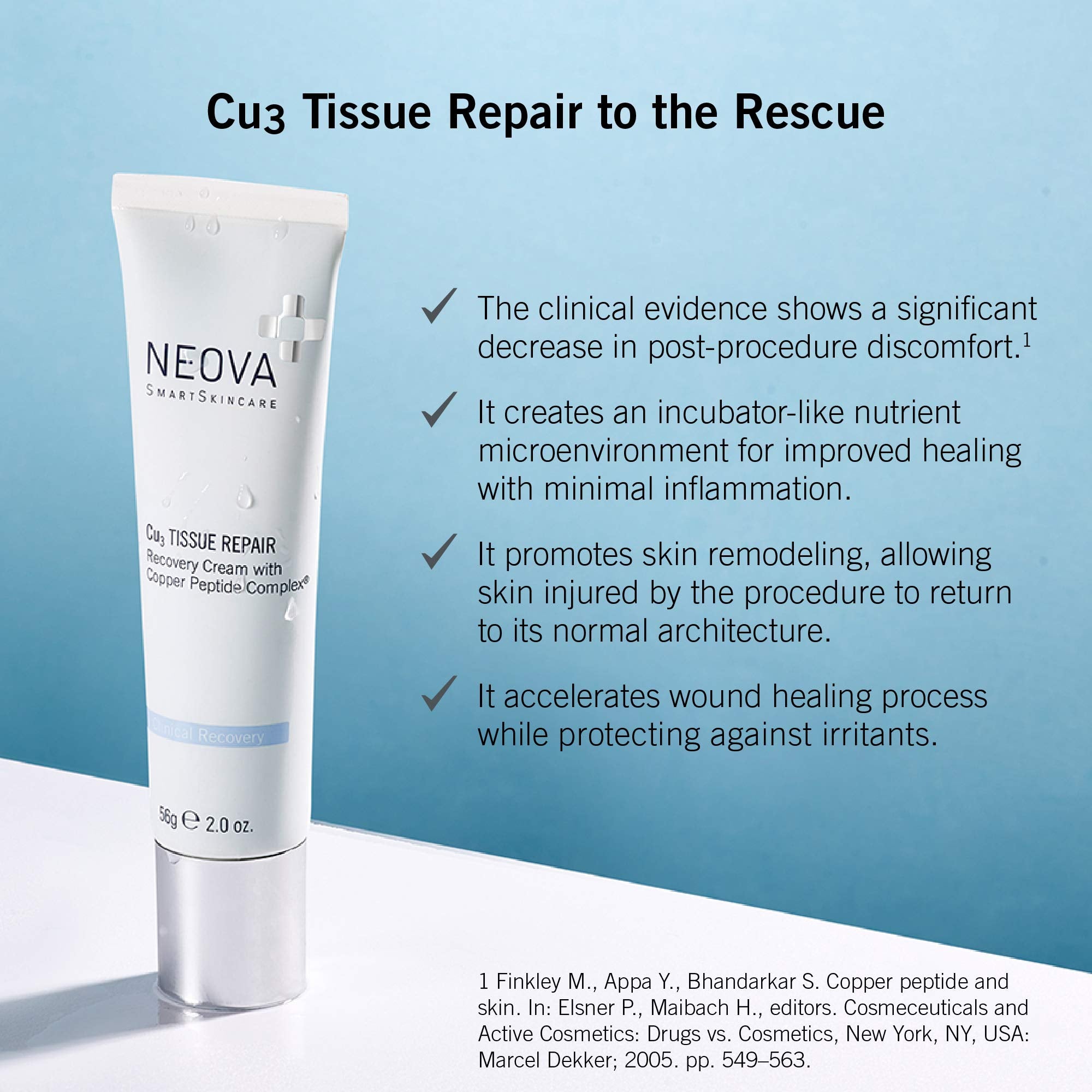 NEOVA Cu3 cream texture close-up highlighting rich, soothing consistency