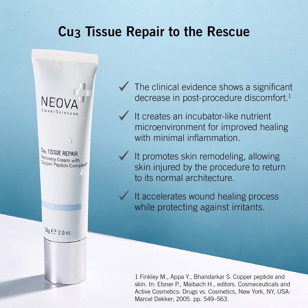 NEOVA Cu3 cream texture close-up highlighting rich, soothing consistency