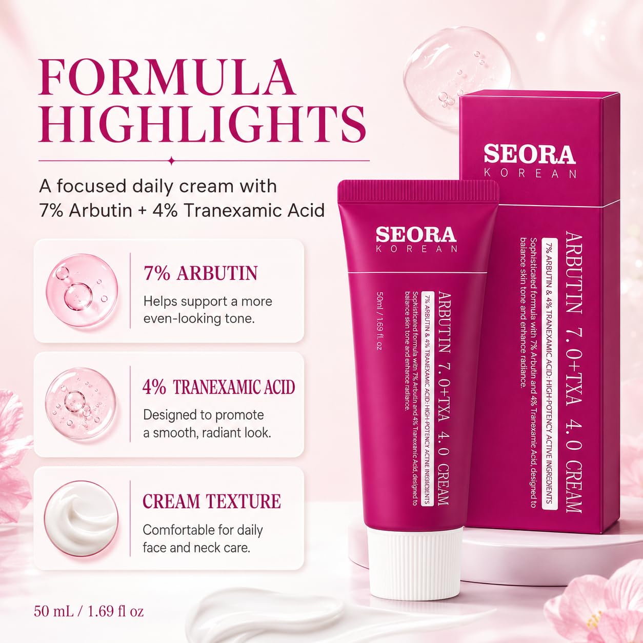 Nepimi SEORA creamy texture close-up illustrating silky spread and fast absorption