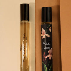 NEST New York bottle on an evening table suggesting warm gourmand scent for nights