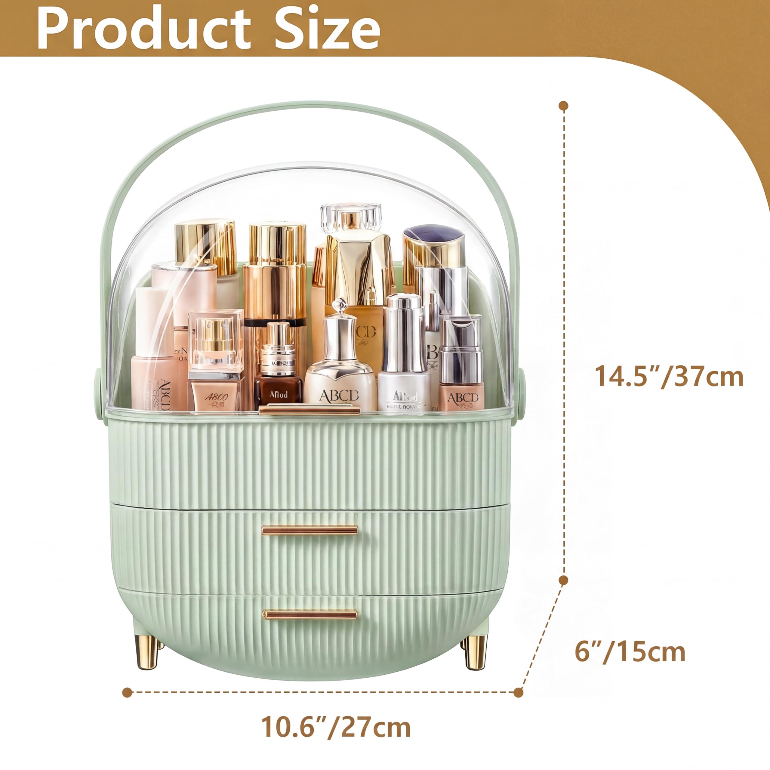 NestOrganix open drawers arranged with bottles and lipsticks for tidy storage