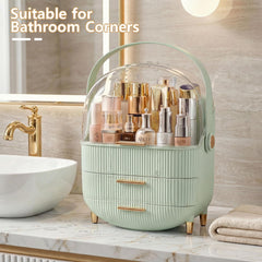 NestOrganix on vanity styling beauty tools and skincare for organized routine