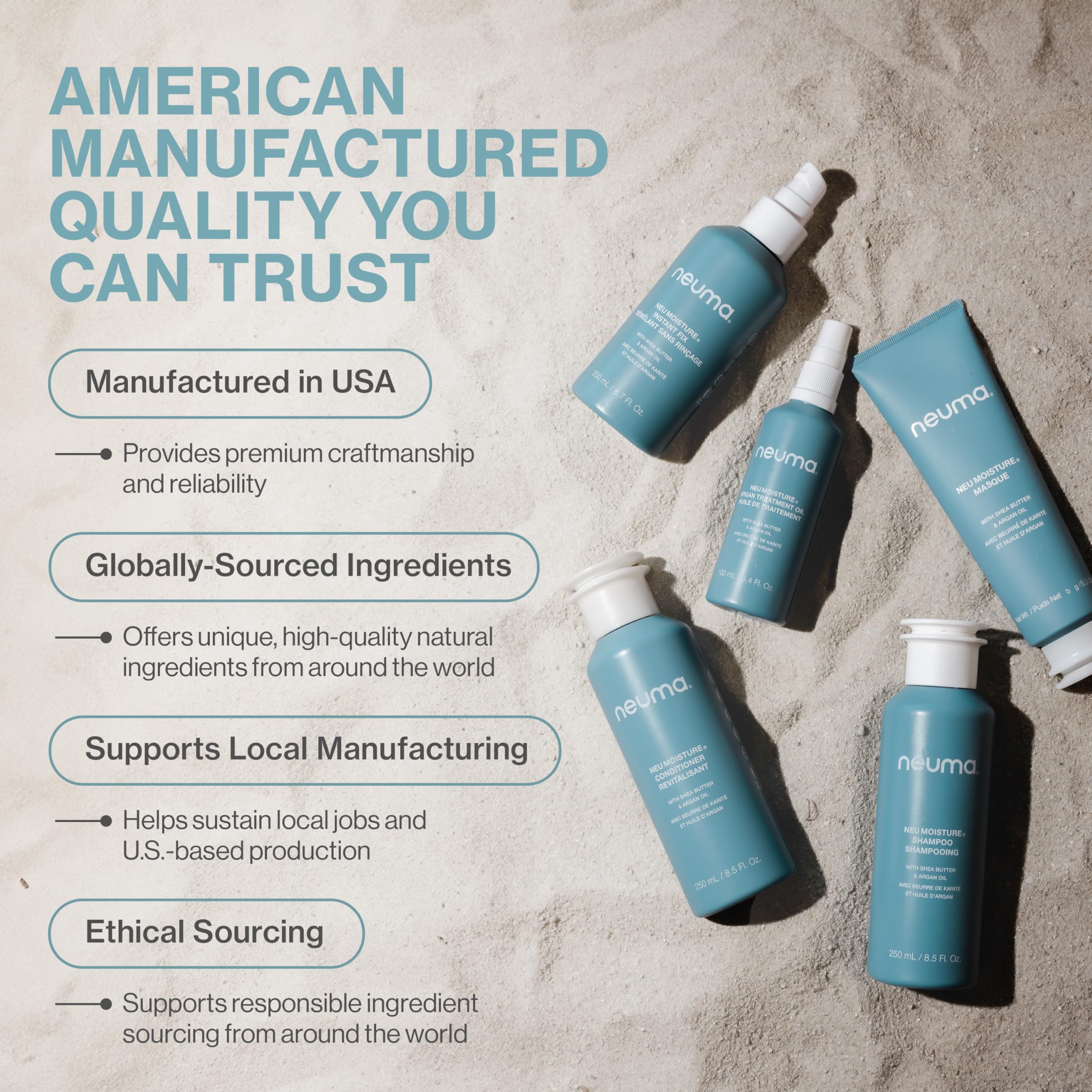 Neuma applied to wet hair demonstrating in-shower hydration