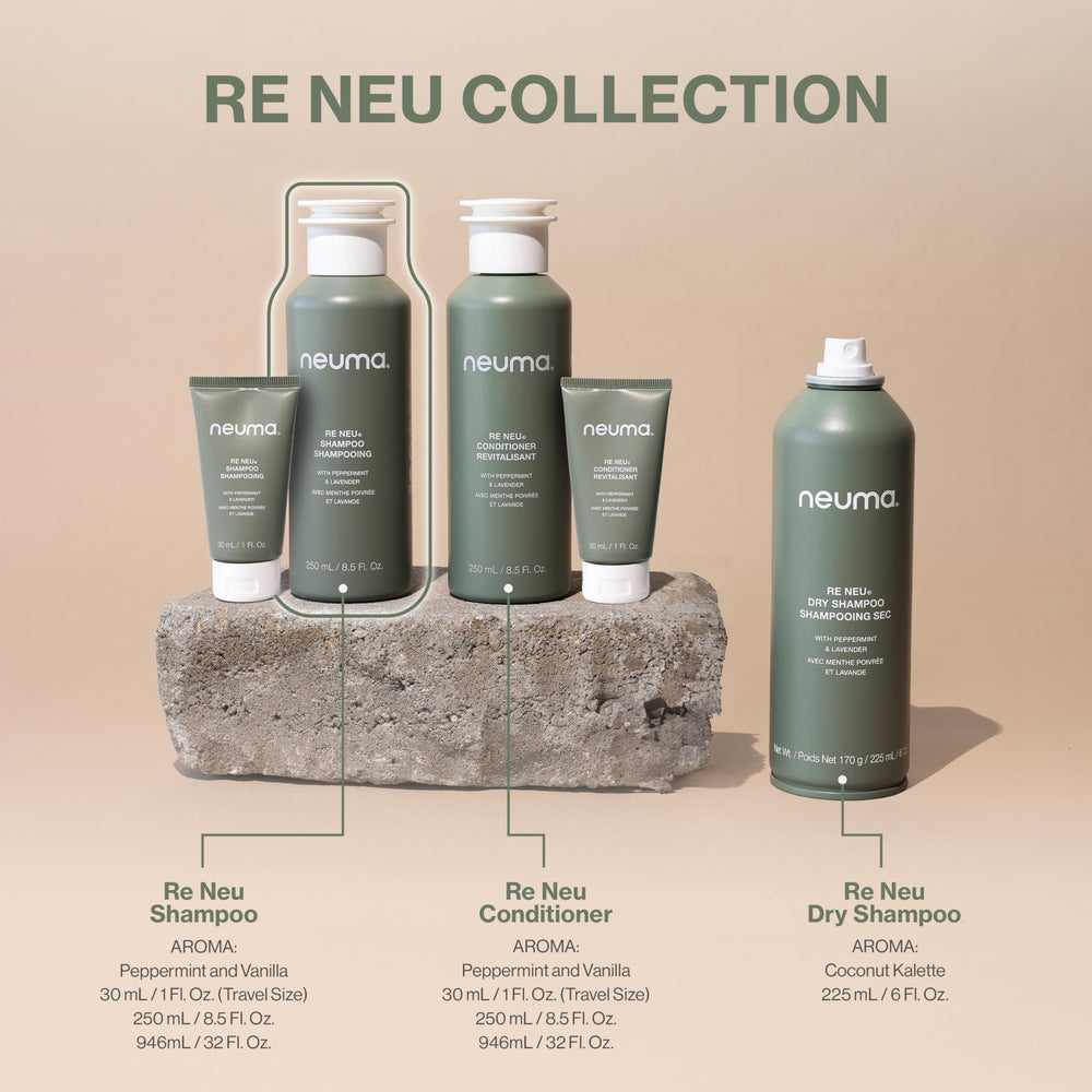 NEUMA scalp massage application showing peppermint stimulation and scalp refresh
