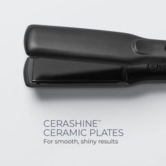 Neuro flat iron inside travel bag demonstrating dual-voltage portability
