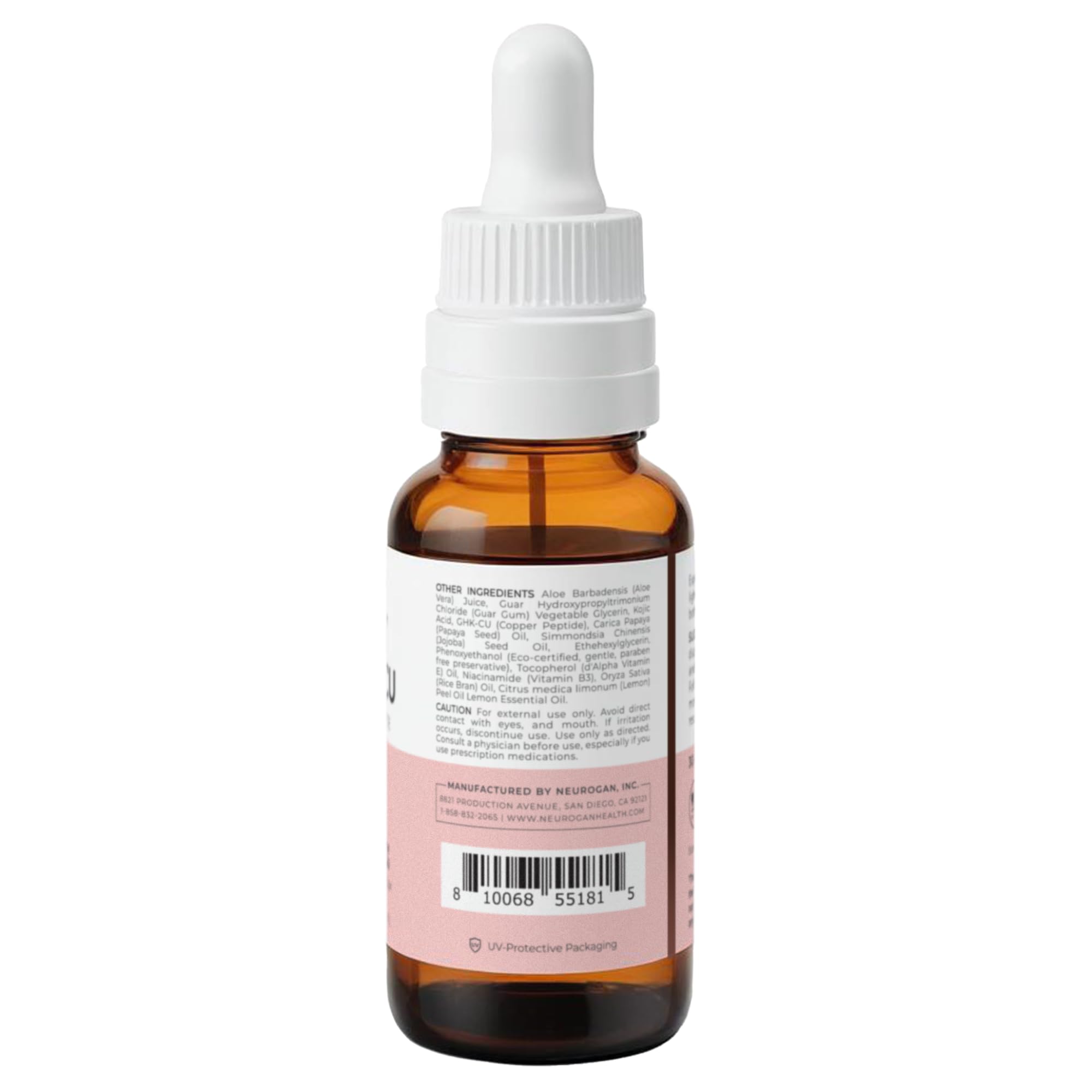 Neurogan closeup dropper dispensing serum highlighting precise application control