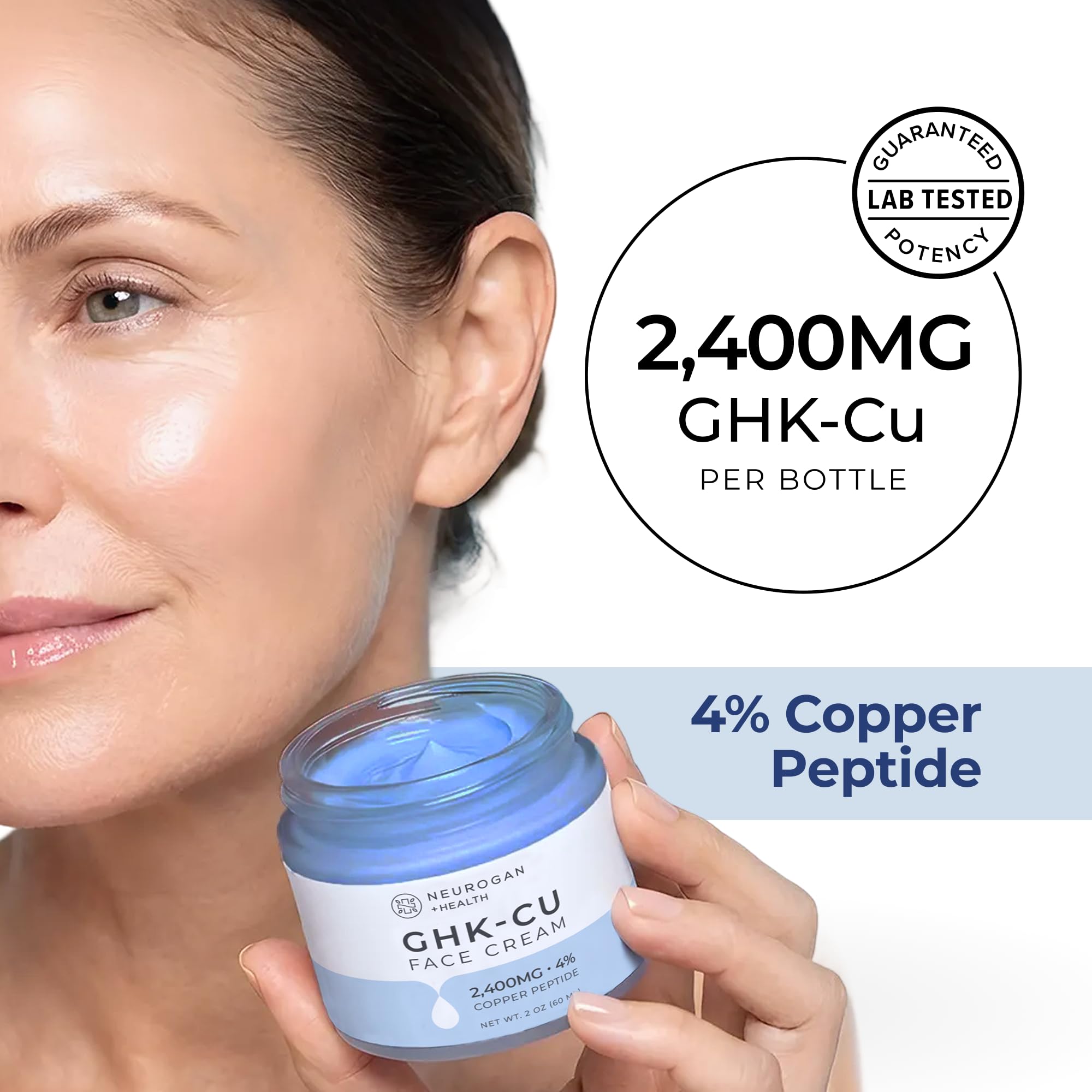 Neurogan jar beside sunscreen in morning routine to show layering compatibility