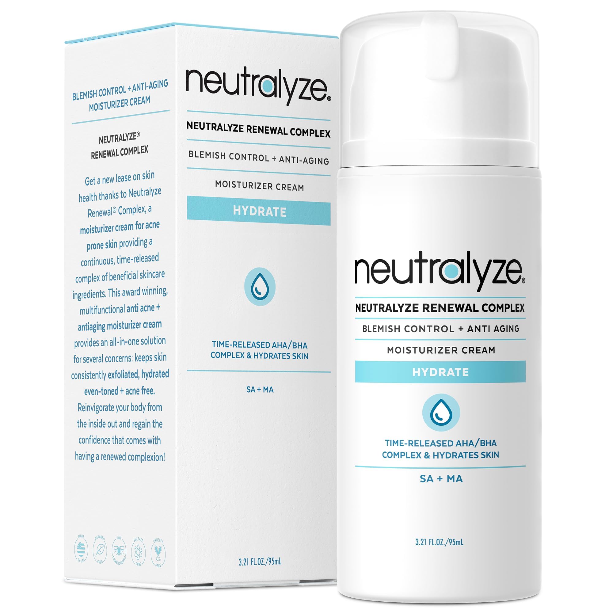 Neutralyze front pump bottle showing label and pump for easy dispensing