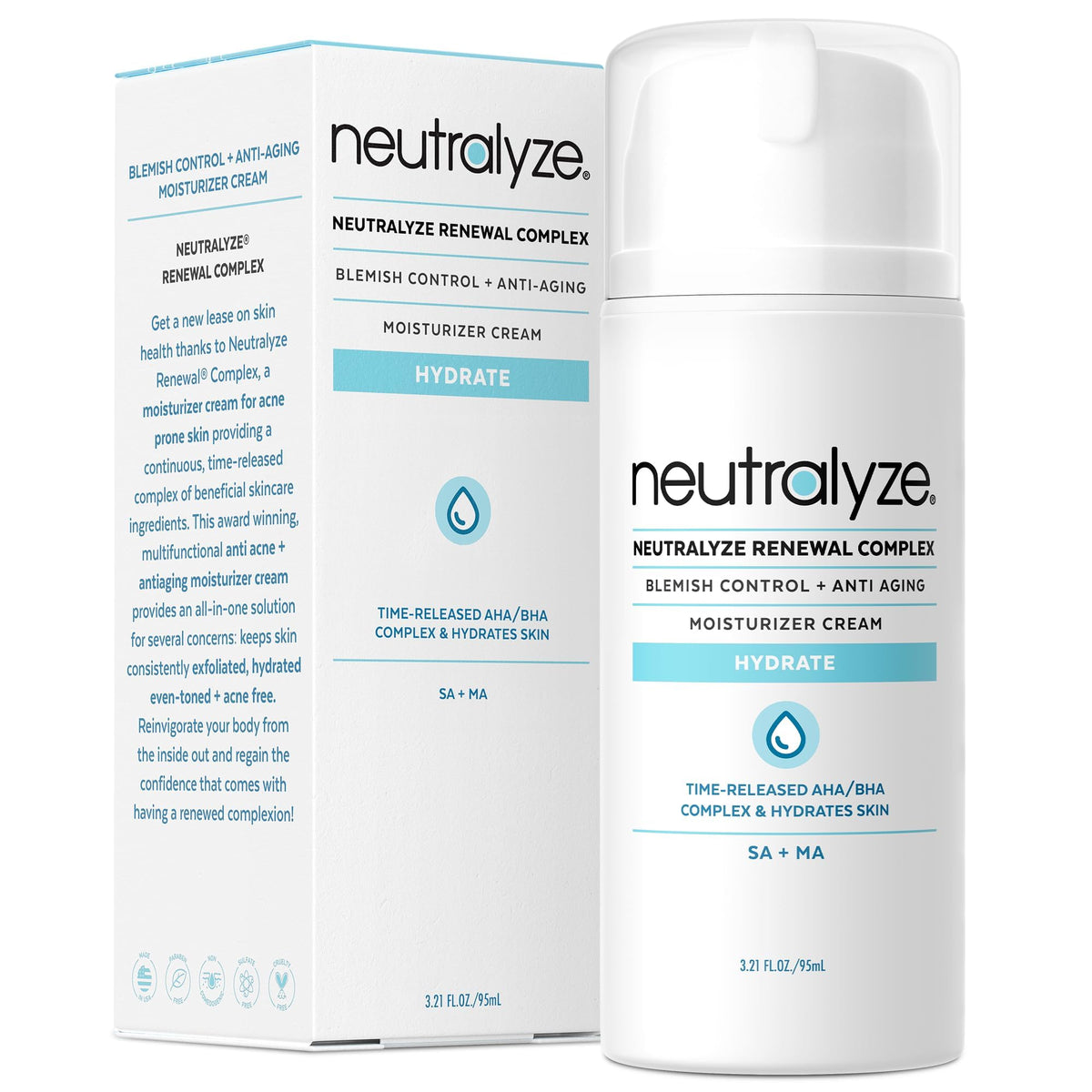 Neutralyze front pump bottle showing label and pump for easy dispensing