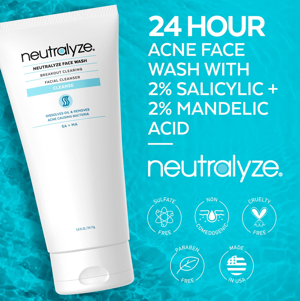 Neutralyze close-up gel texture highlighting gentle, non-stripping cleanse