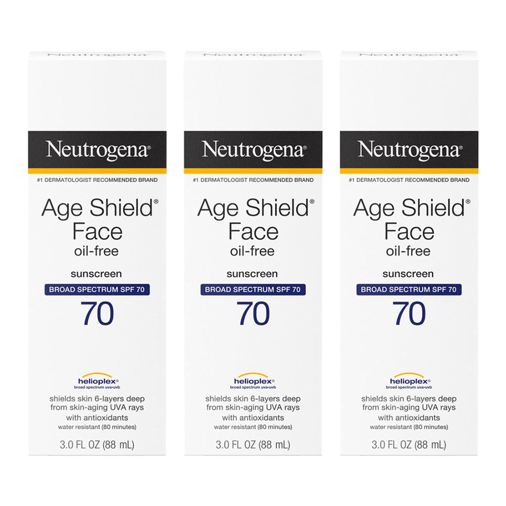 Neutrogena Age Shield front packaging showing SPF 70 and benefits