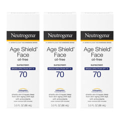 Neutrogena Age Shield front packaging showing SPF 70 and benefits