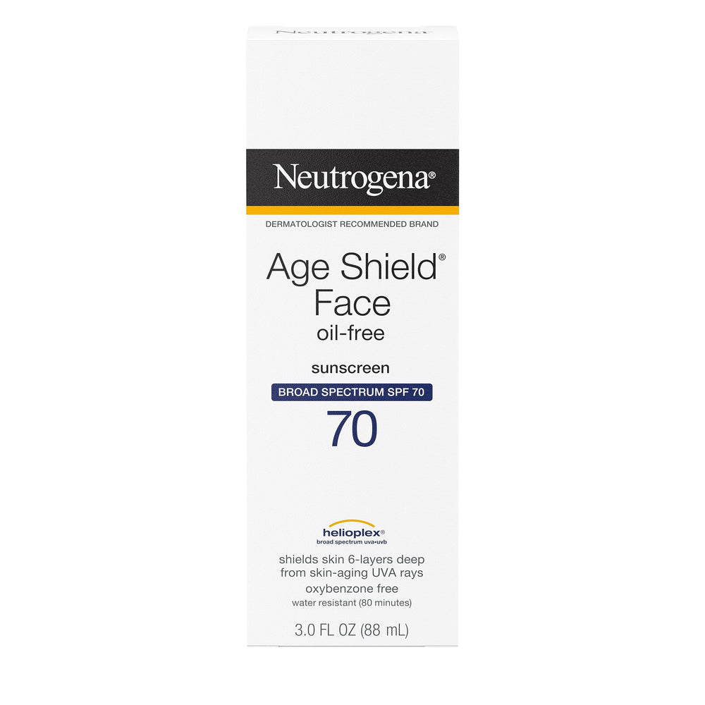 Neutrogena Age Shield lotion texture close-up showing fast absorption