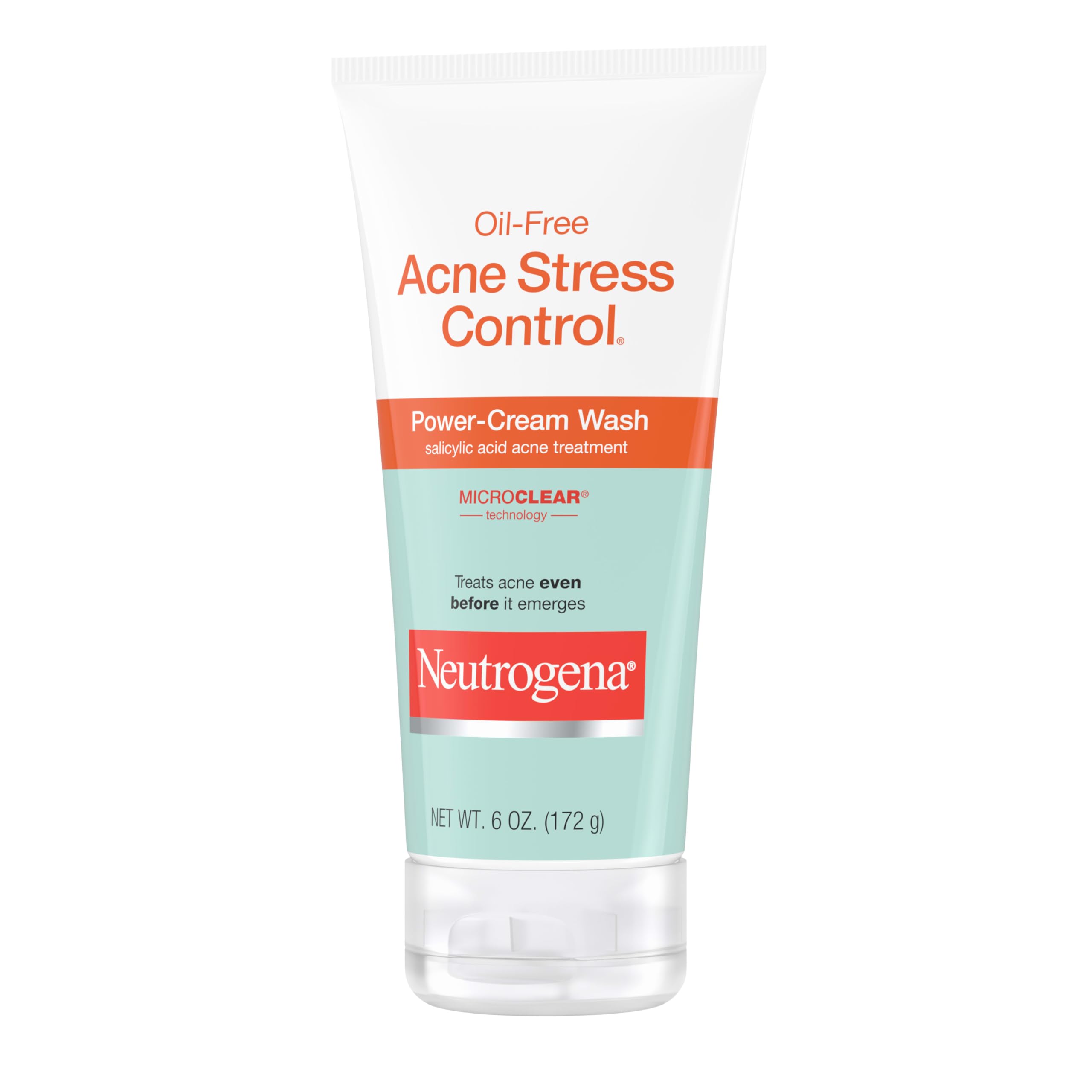 Neutrogena on bathroom counter next to towel showing routine-friendly benefit