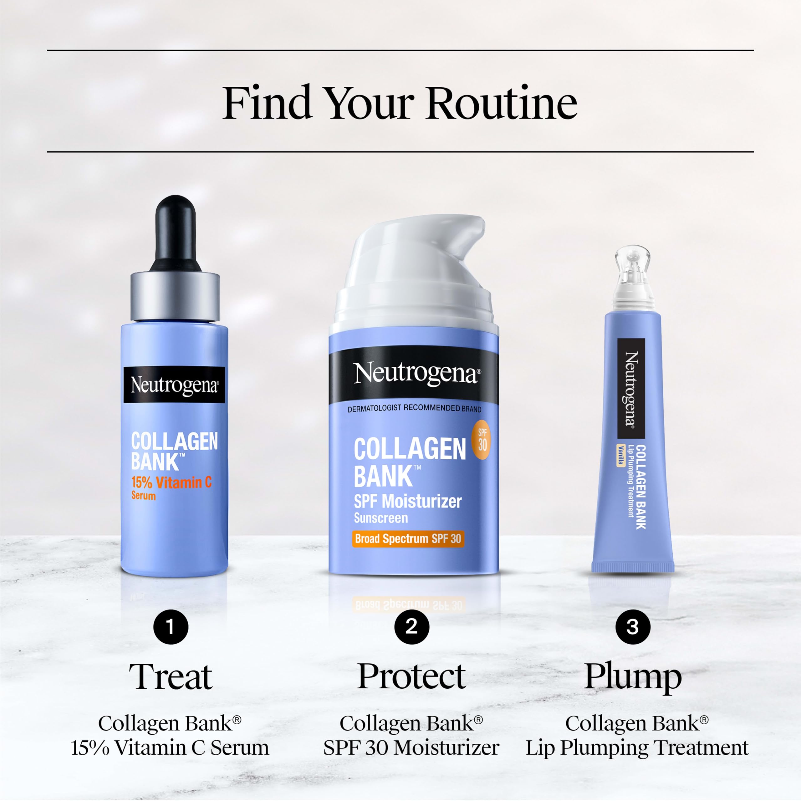 Neutrogena applying serum to cheek for visible plumping effect