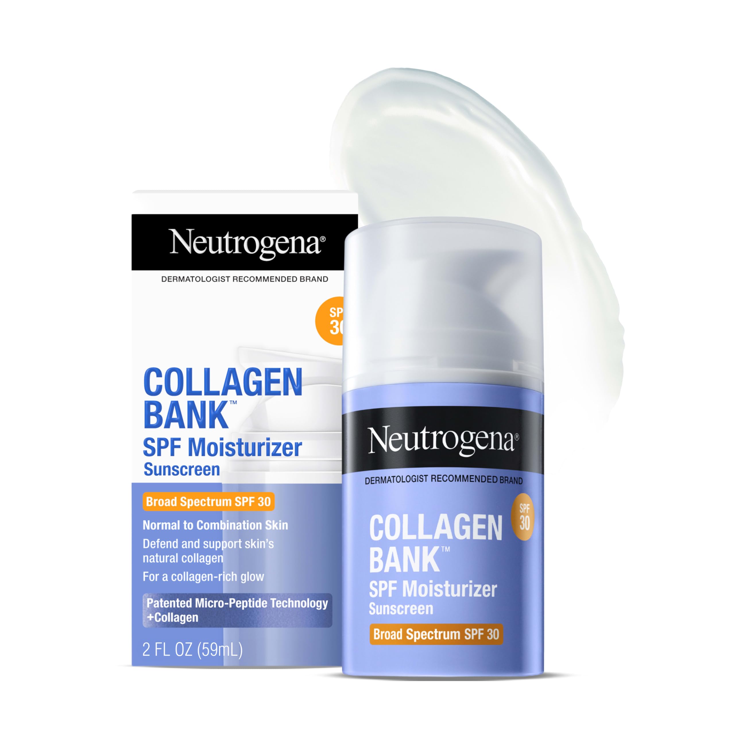 Neutrogena Collagen Bank front packaging showing SPF and moisturizer benefit
