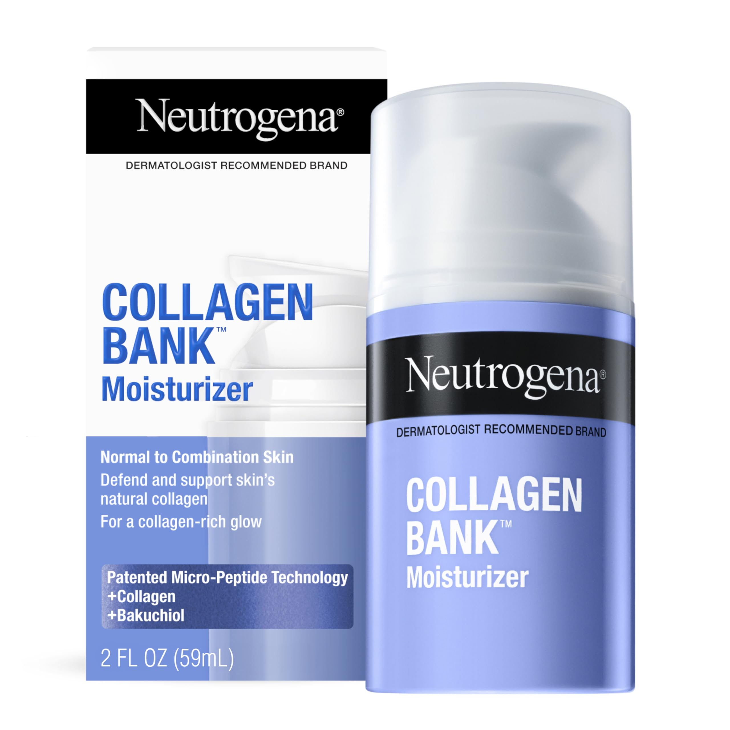 Neutrogena jar front packaging showing product and benefits