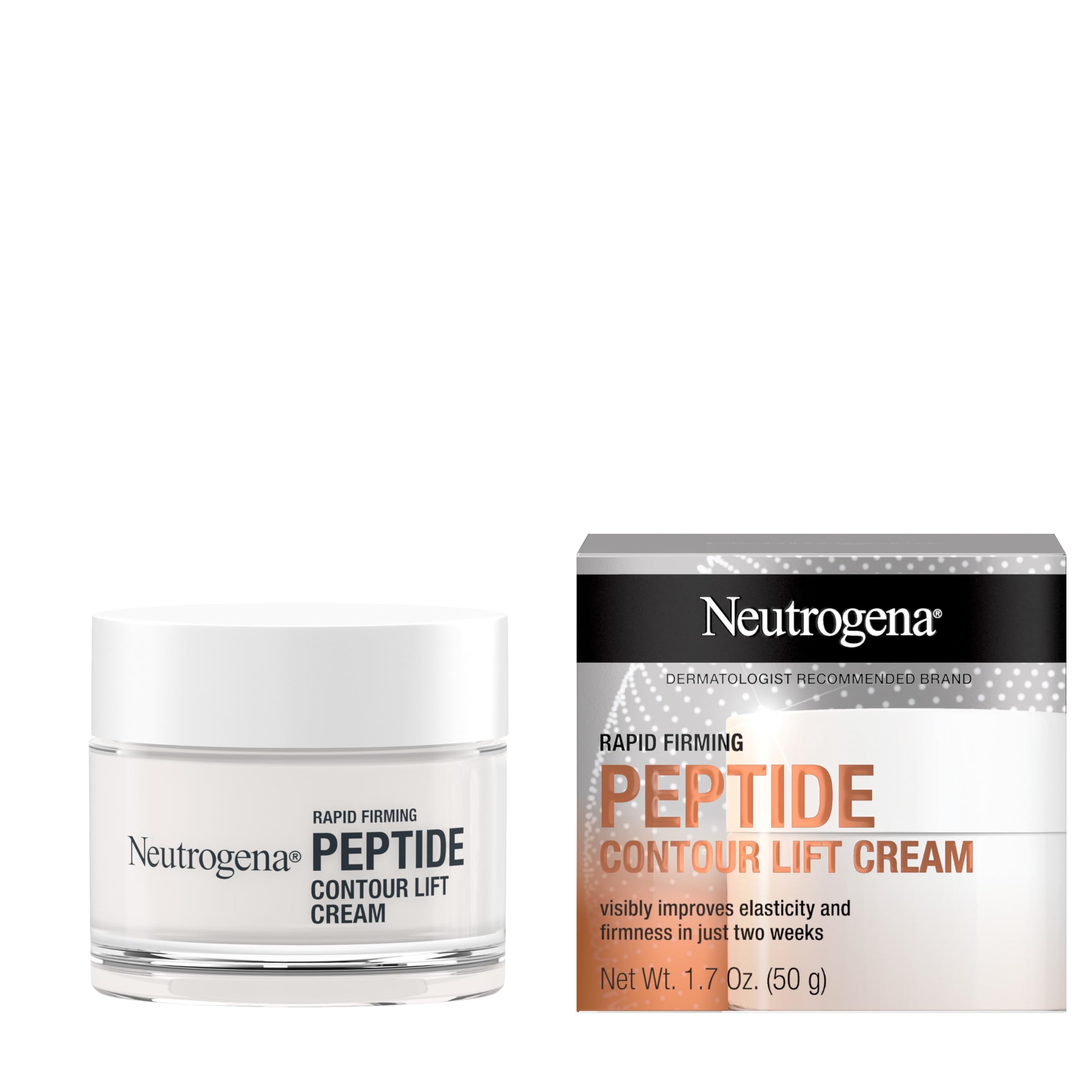 Neutrogena contour lift front packaging showing product and benefit of firming