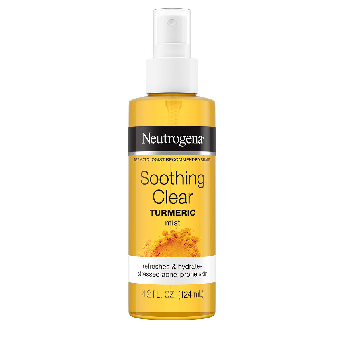 Neutrogena front bottle showing turmeric mist and easy refresh benefit