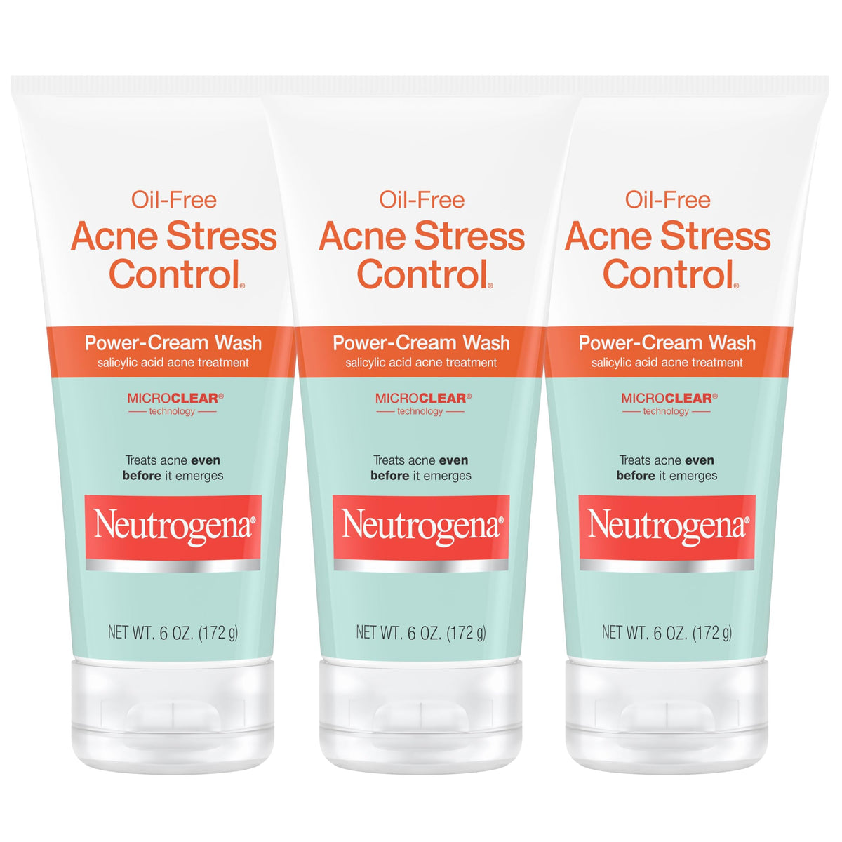 Neutrogena front packaging showing tube and brand for clear acne care
