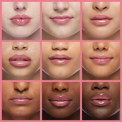Neutrogena gloss swatches on hand illustrating sheer Glow 70 tint
