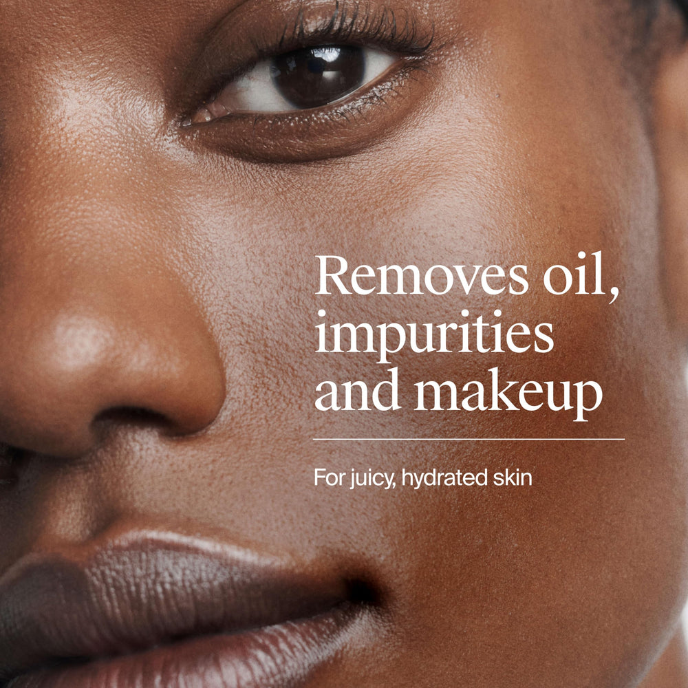 Neutrogena foaming lather in palm illustrating gentle cleansing and quick rinseability