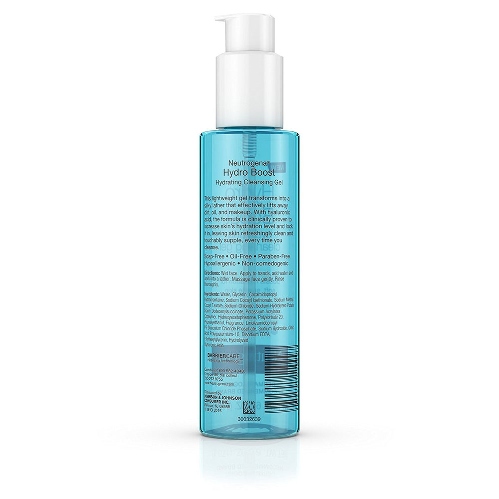 Neutrogena Hydro Boost in use removing makeup on model to show effective cleansing and soft skin