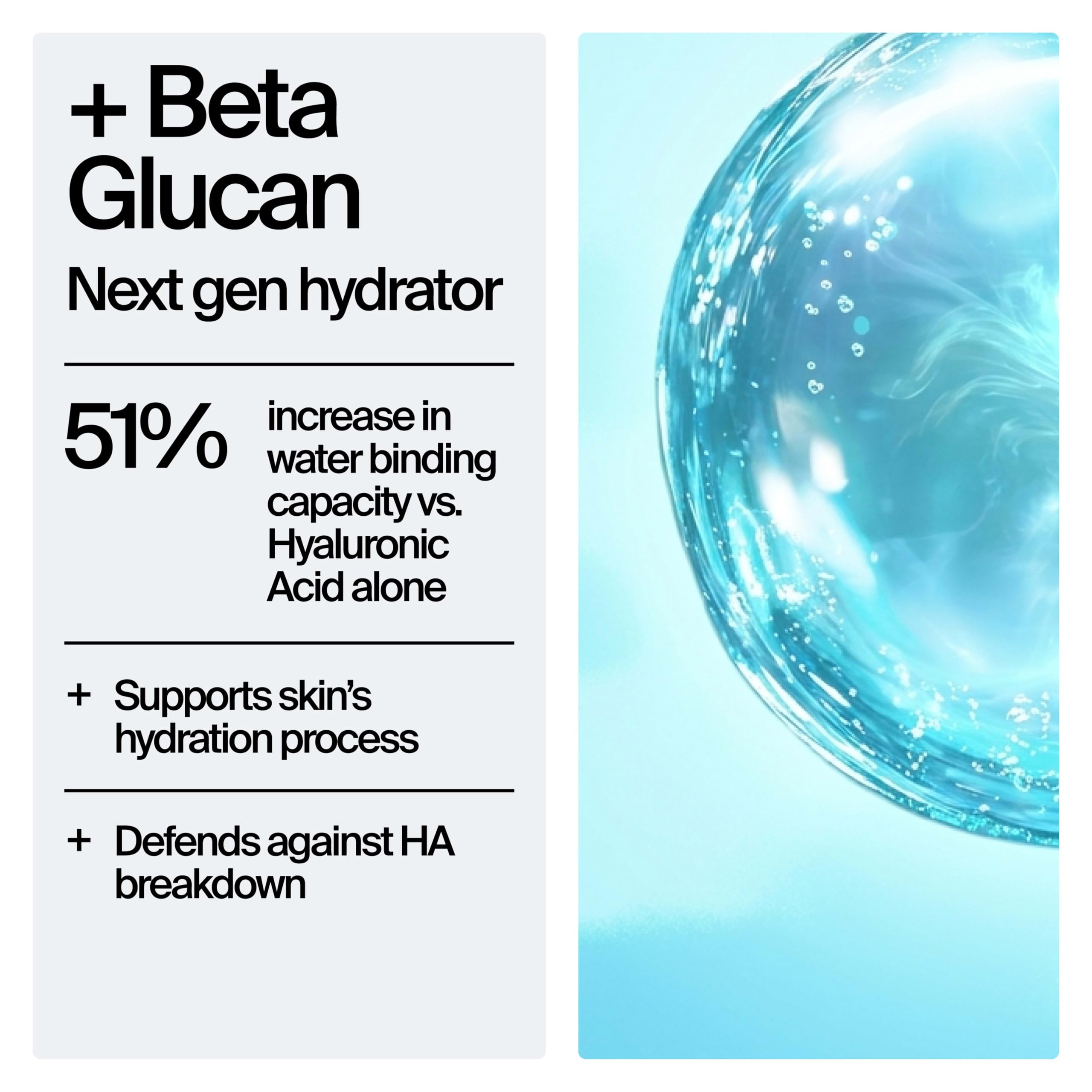 Neutrogena visual of hyaluronic acid molecules highlighting multi-level hydration