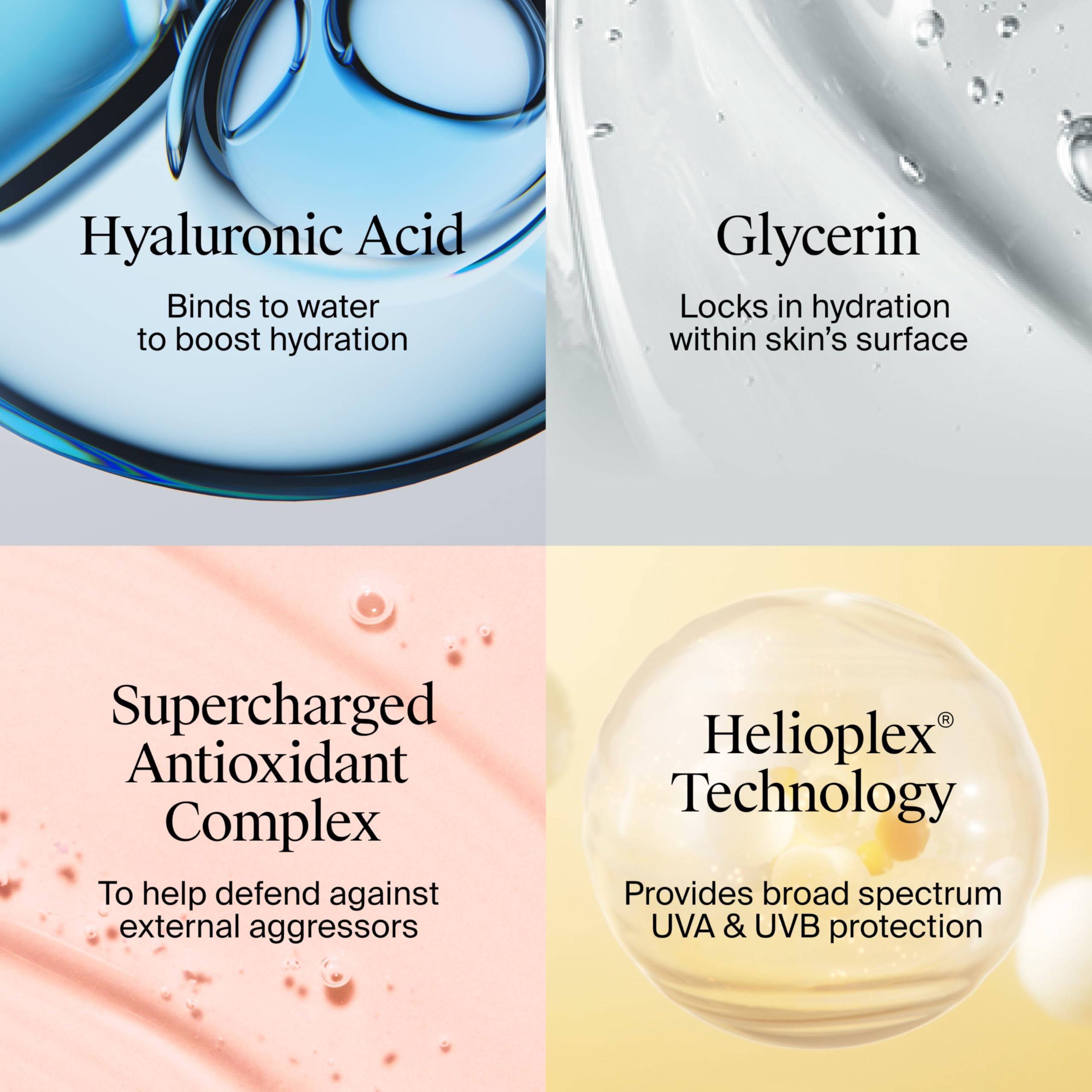 Neutrogena ingredients label close-up showing hyaluronic acid and vitamin E benefit