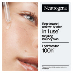 Neutrogena close-up of milky serum texture demonstrating lightweight absorption