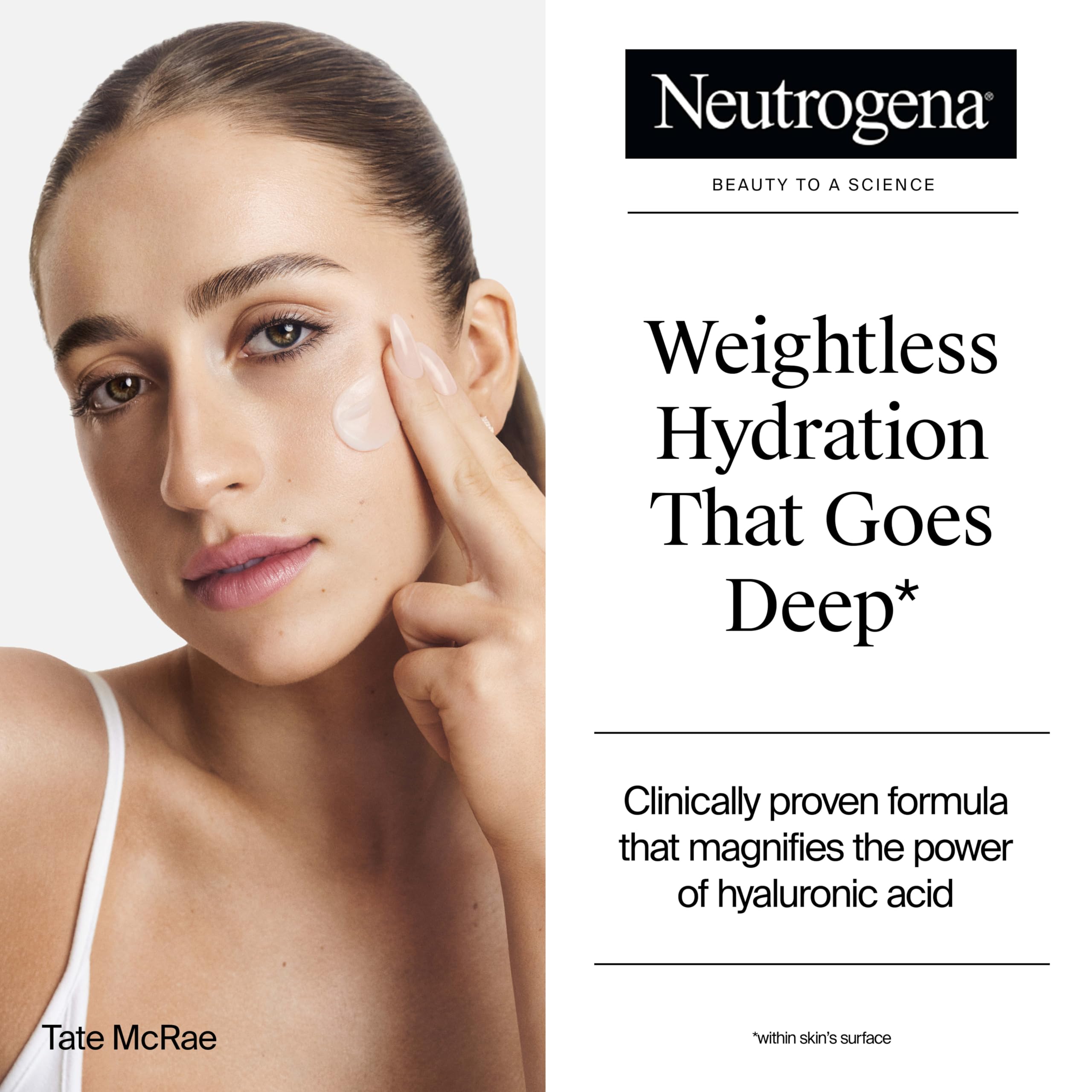 Neutrogena open jar showing gel texture and cooling hydration benefit
