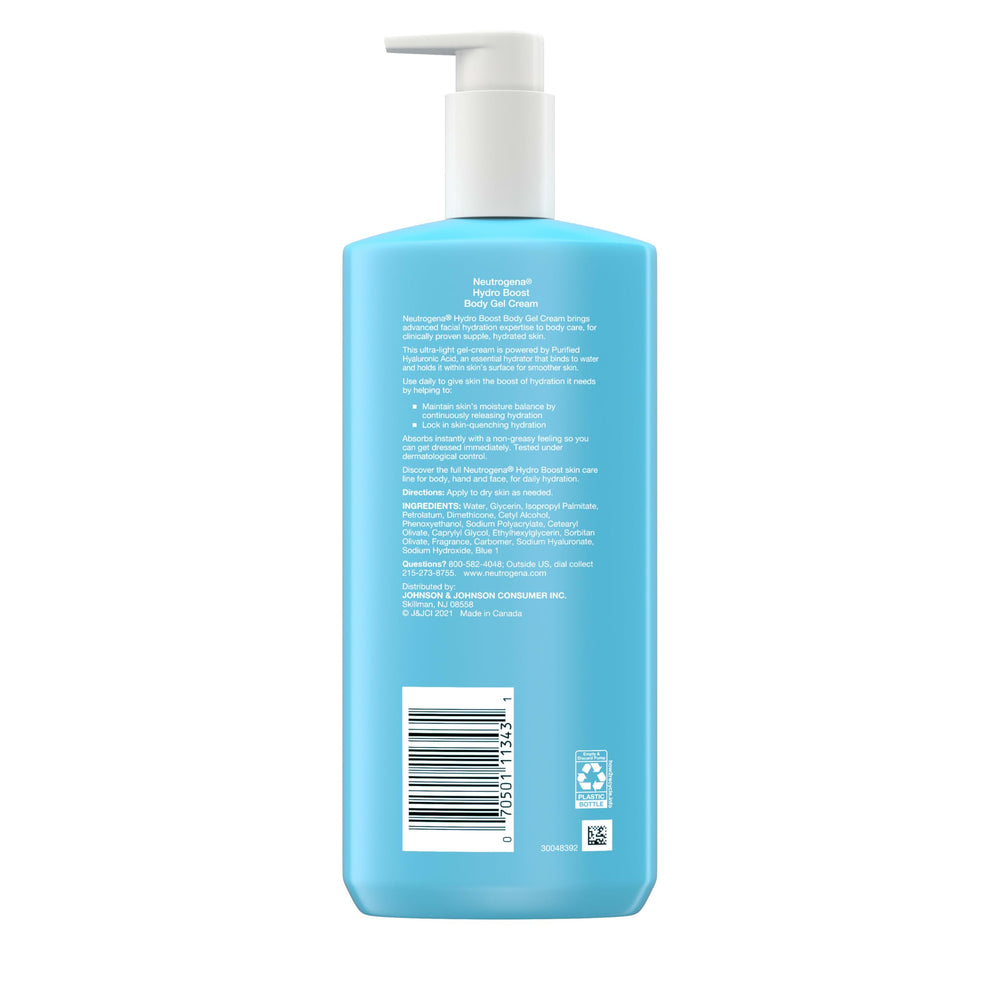 Neutrogena hydro boost next to a hand to show jar size and daily-use convenience