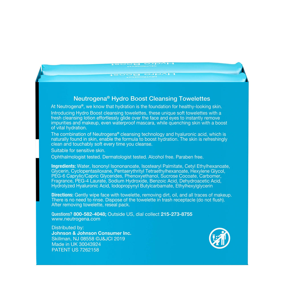 Neutrogena Hydro Boost wipe removing eye makeup demonstrating effective waterproof mascara removal