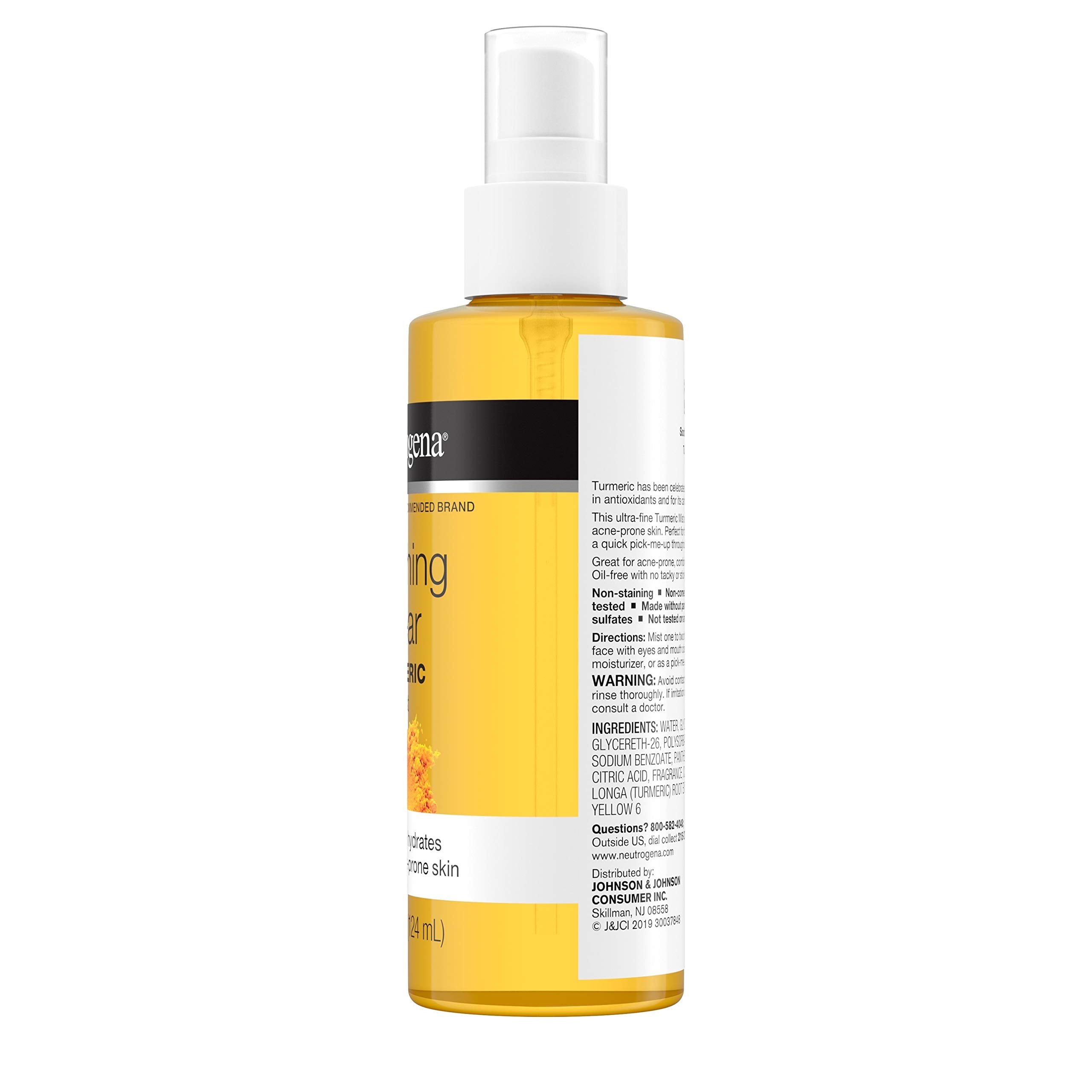 Neutrogena label closeup showing ingredients and gentle formulation benefit