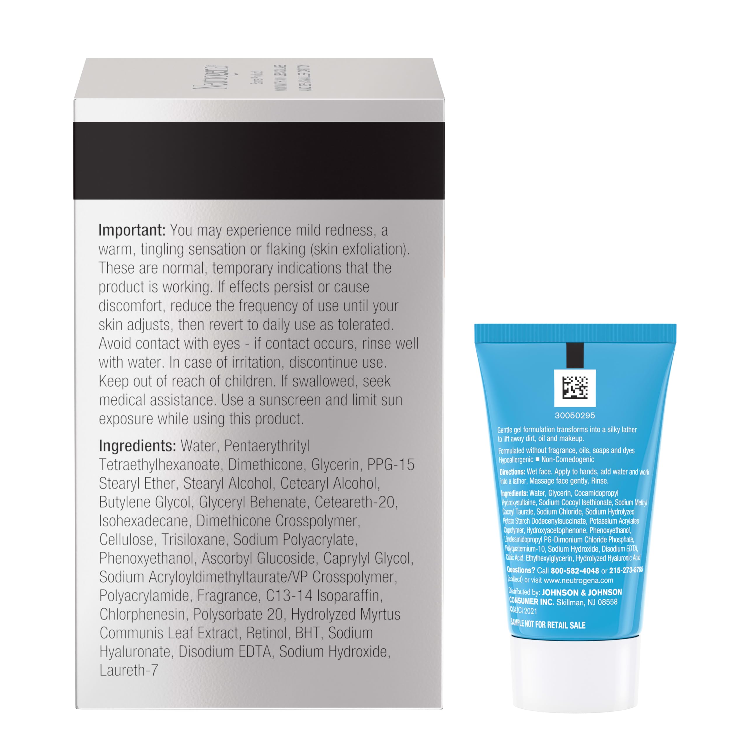 Neutrogena moisturizer and cleanser in morning routine lifestyle setting