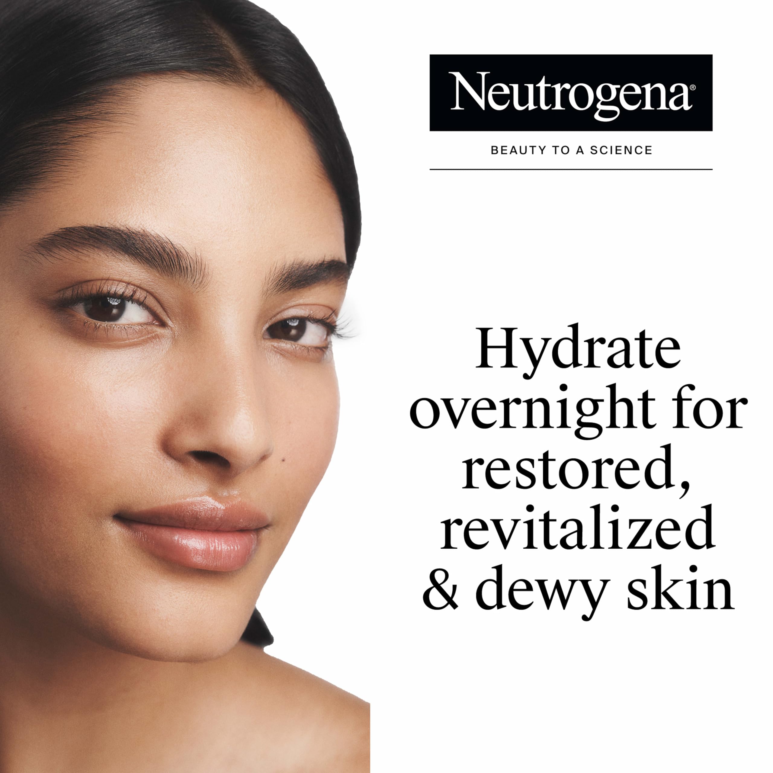 Neutrogena open jar texture close-up showing smooth serum and moisturizing action