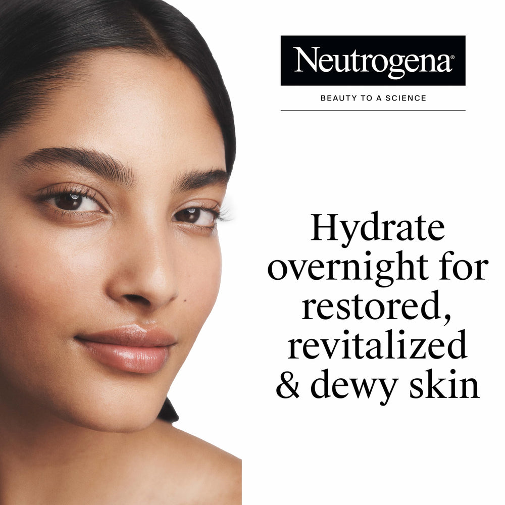 Neutrogena open jar texture close-up showing smooth serum and moisturizing action