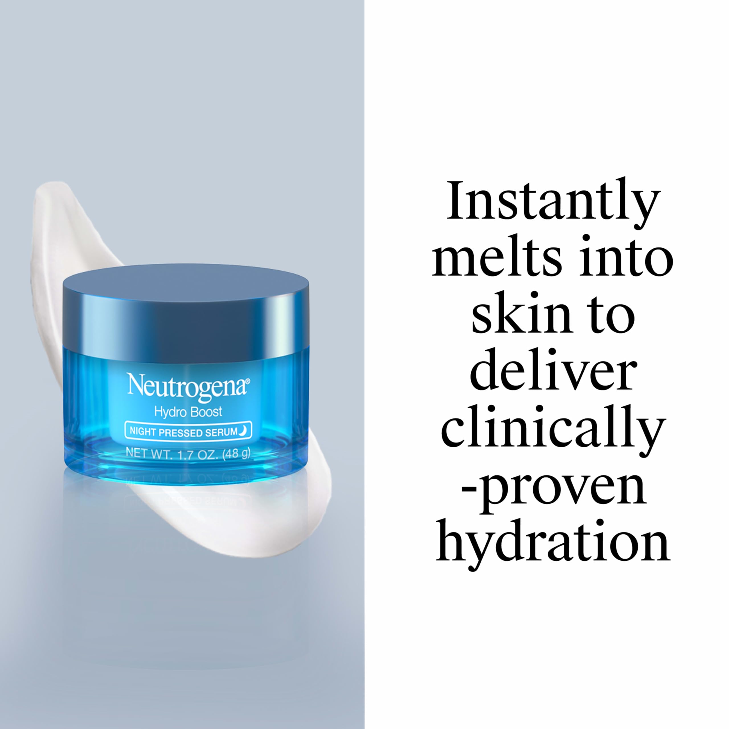 Neutrogena pump dispensing product onto fingertip for precise overnight application