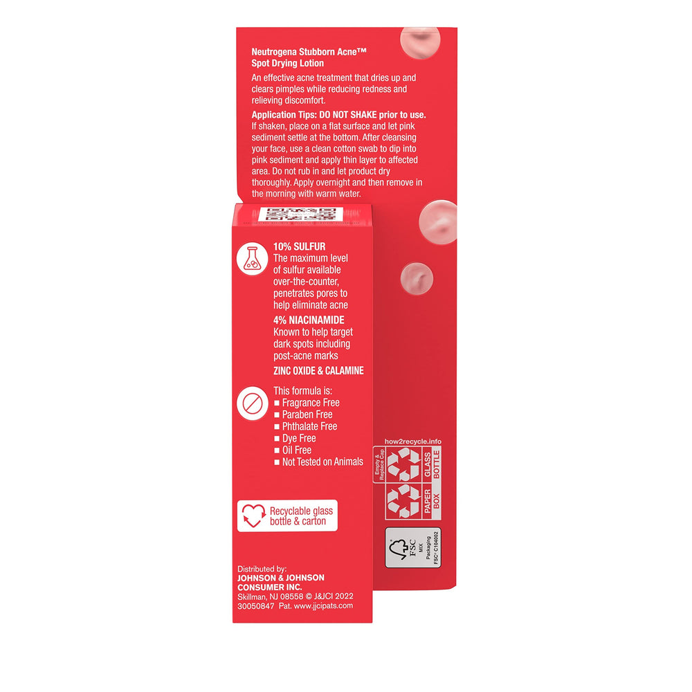 Neutrogena packaging back detail with directions for precise application
