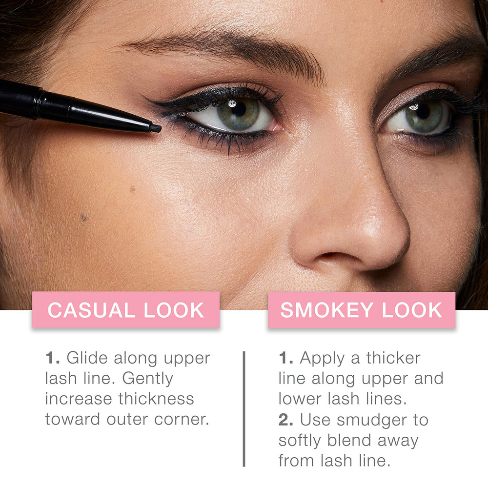 Neutrogena pencil texture tip illustrating smooth glide and rich pigment payoff