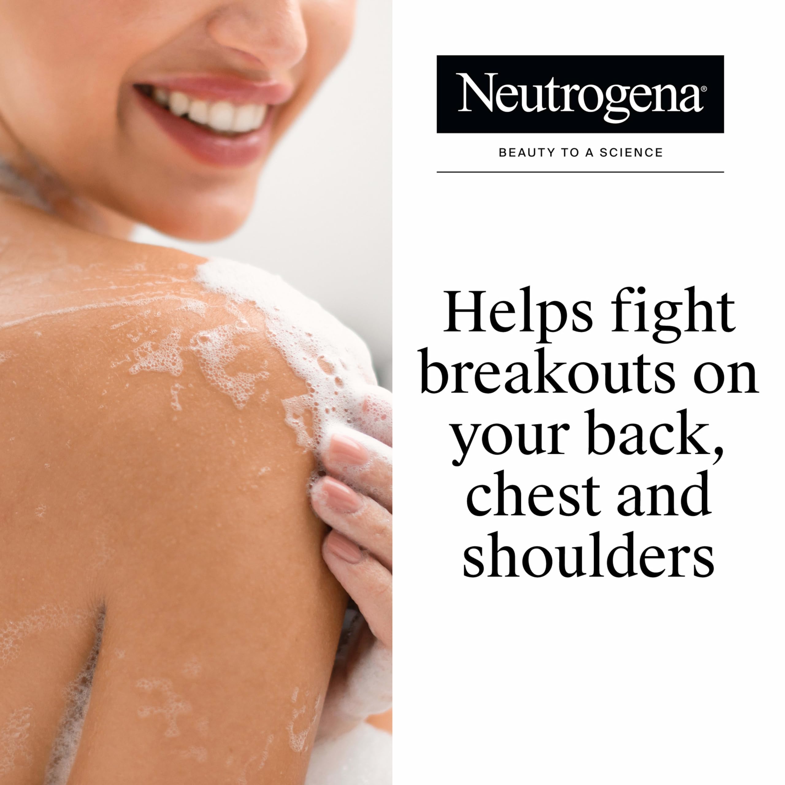 Neutrogena pump and cap detail for controlled, mess-free dispensing benefit