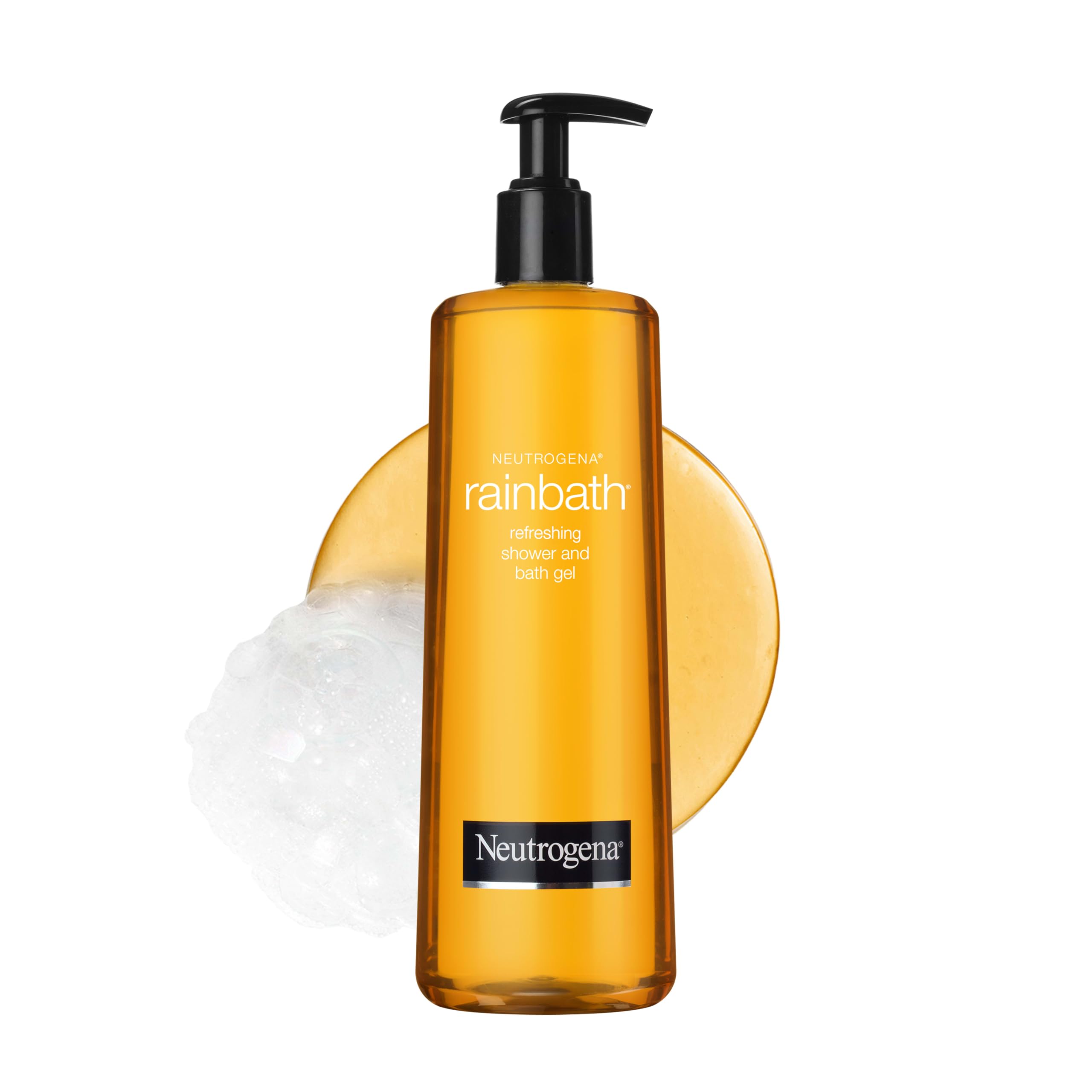 Neutrogena Rainbath bottle front view showcasing original scent and size for long-lasting use