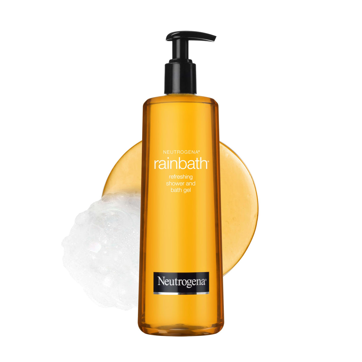 Neutrogena Rainbath bottle front view showcasing original scent and size for long-lasting use