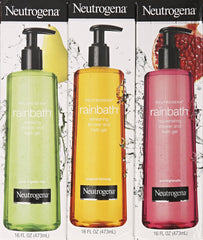 Neutrogena Rainbath Original bottle label detail highlighting scent and benefits
