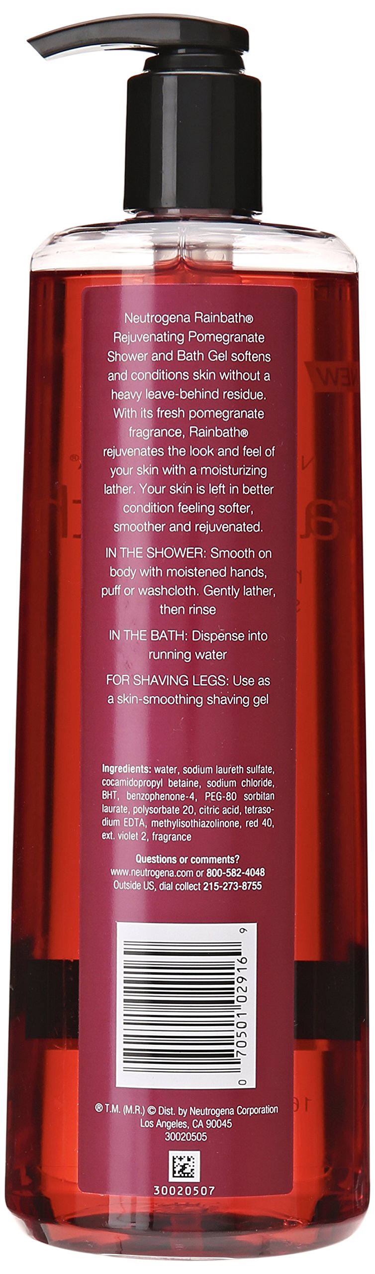 Neutrogena Rainbath Pear & Green Tea rich lather close-up showing conditioning foam