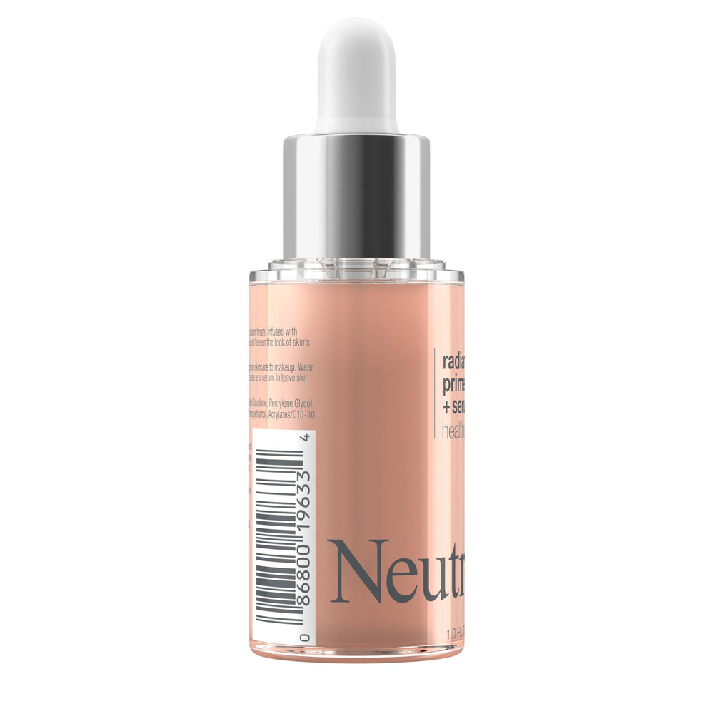 Neutrogena serum in use under foundation showing smoother makeup application benefit