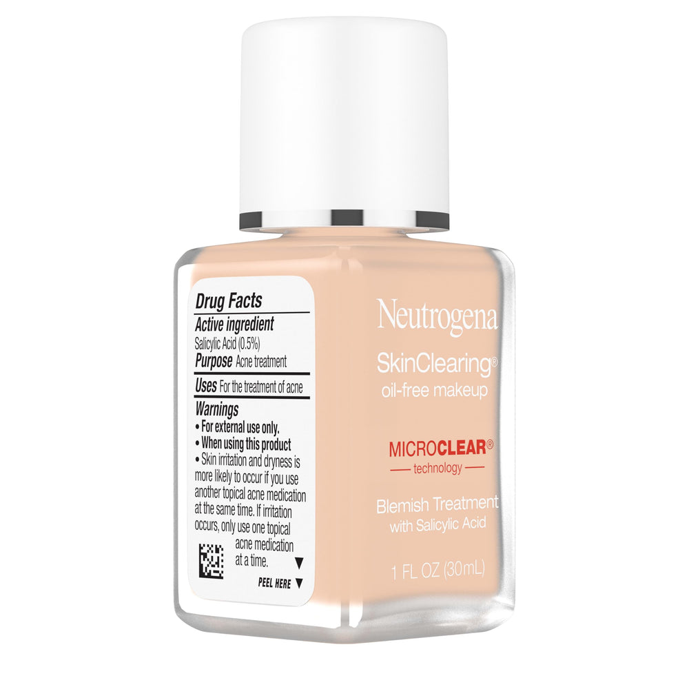 Neutrogena size scale with hand illustrating 1 fl oz portability benefit