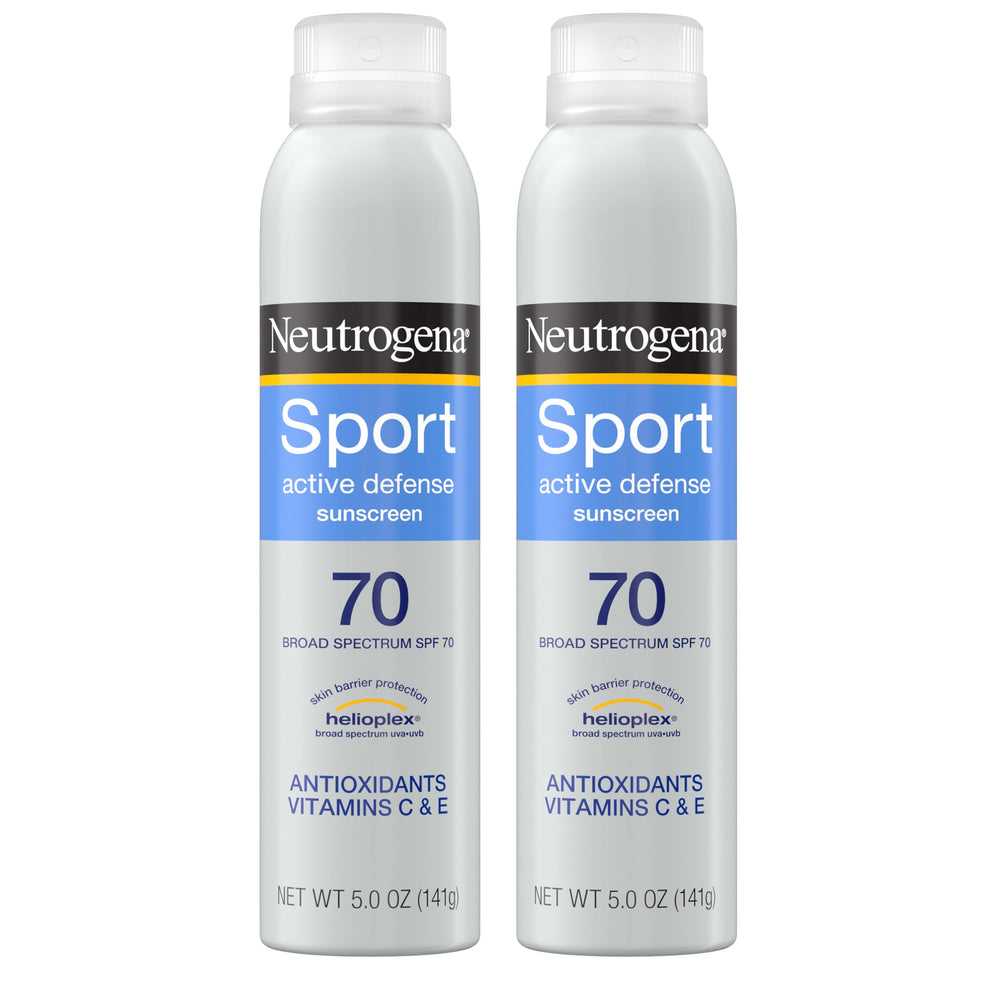 Neutrogena front packaging showing twin pack and SPF 70 protection benefits